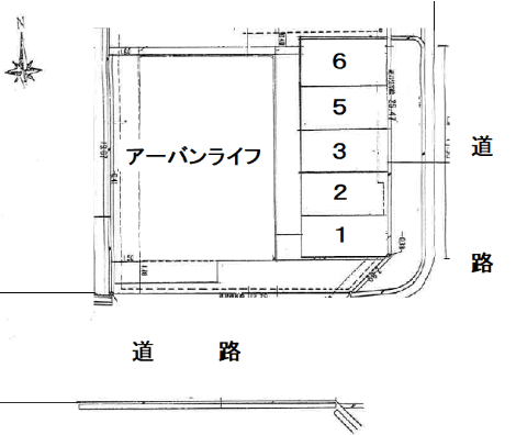 アーバンライフの駐車配置図