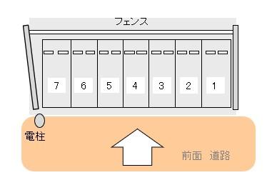 向洋町1丁目駐車場の駐車配置図
