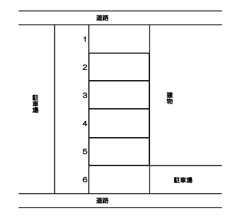 パーキングスペース南笹口１丁目月極駐車場の駐車配置図