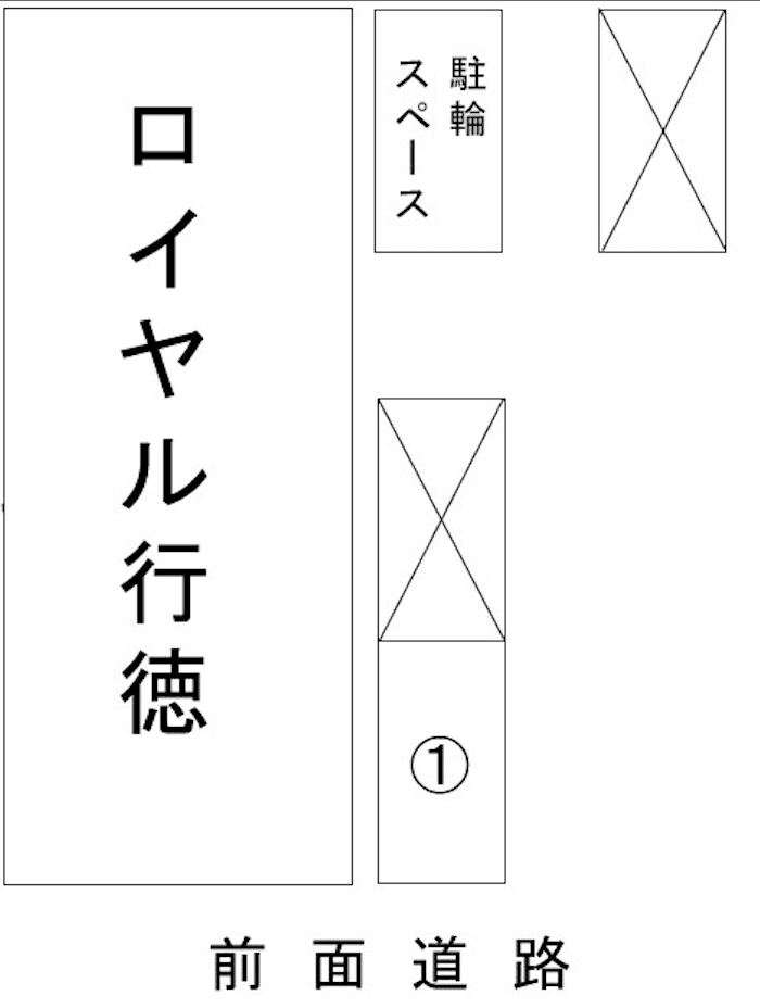 ロイヤル行徳駐車場の駐車配置図
