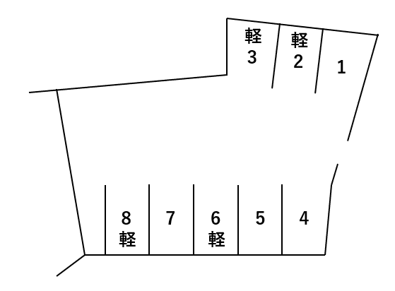 当蔵パーキングの駐車配置図
