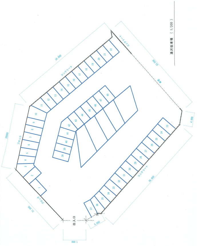 湯澤　駐車場-1の駐車配置図