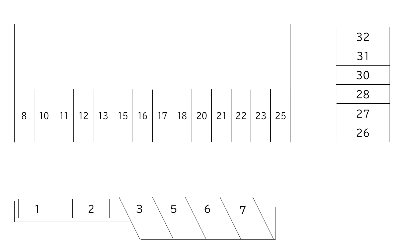 田島月極駐車場の駐車配置図