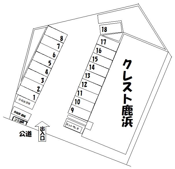 ■クレスト鹿浜駐車場の駐車配置図