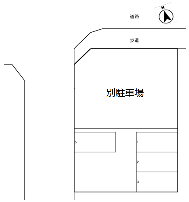 河原鳴和第2駐車場の駐車配置図
