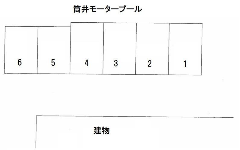 筒井モータープールの駐車配置図