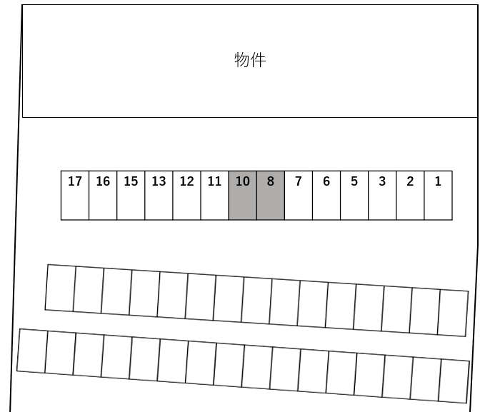 Sakura　terrace　Aの駐車配置図