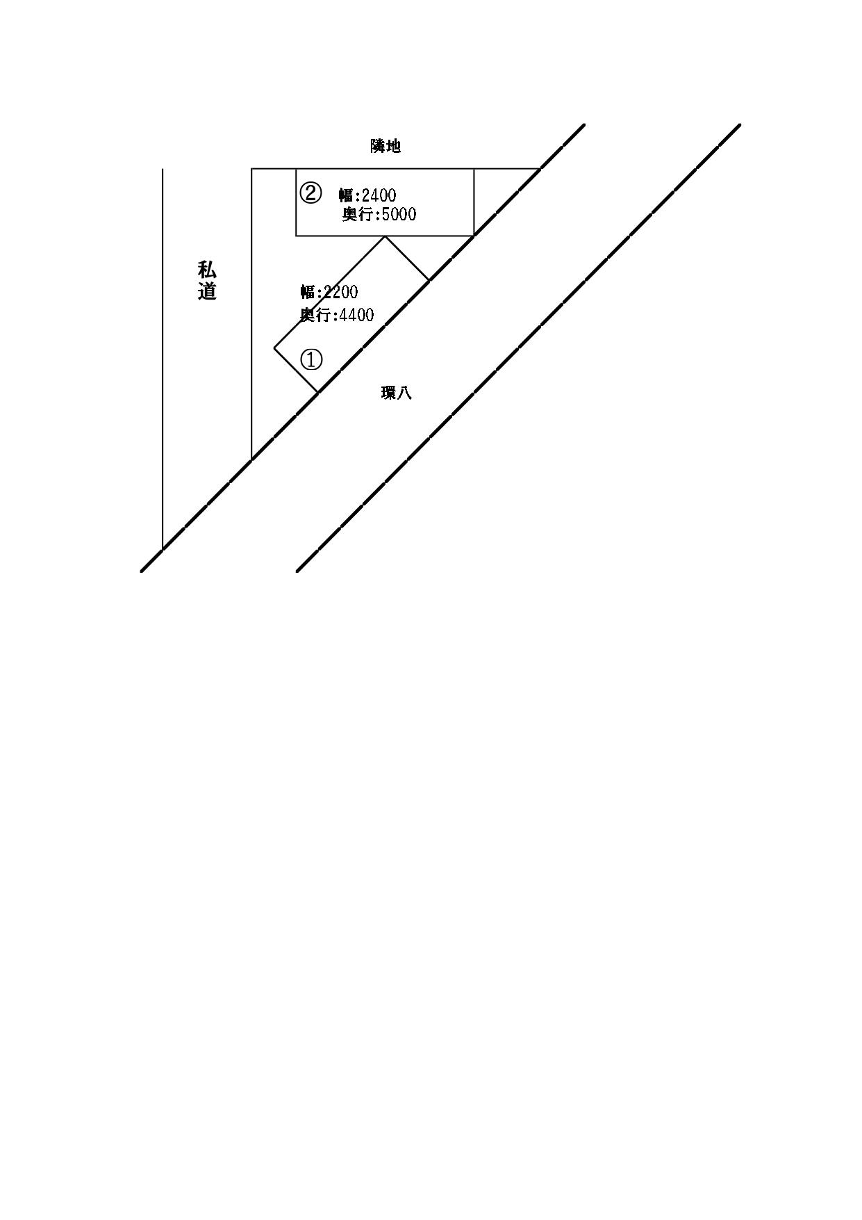 矢口10319駐車場の駐車配置図