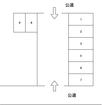 坂一12番駐車場の駐車配置図