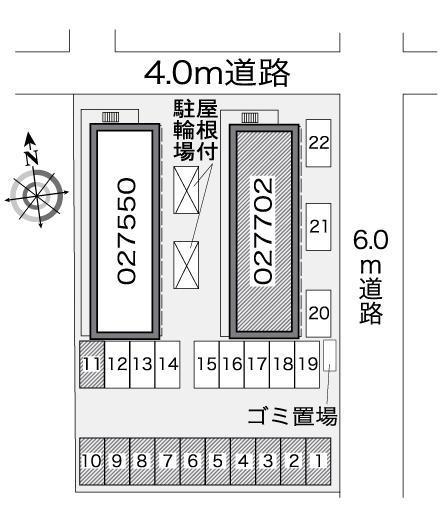 大ノ前Ａ(27702)の駐車配置図