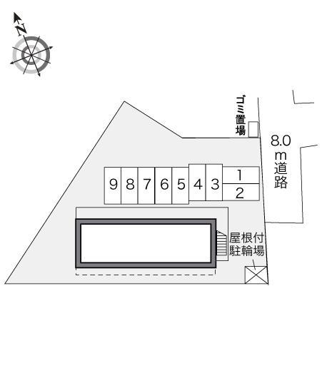 ヴィラ北野(24734)の駐車配置図