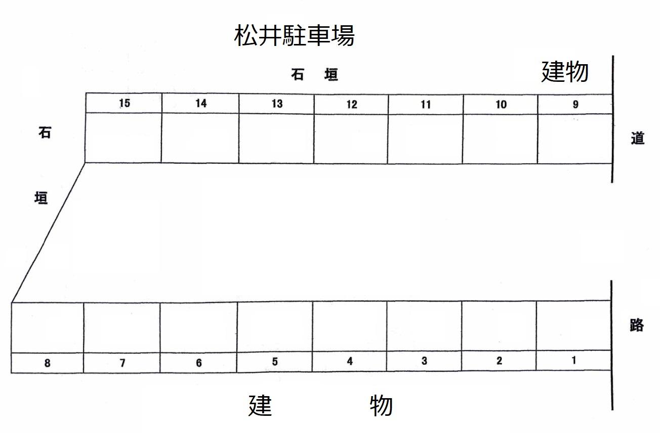赤坂2-A駐車場の駐車配置図