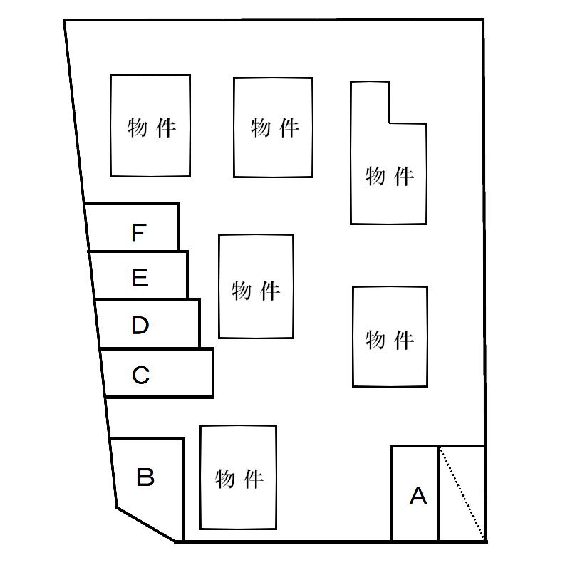 守屋駐車場の駐車配置図