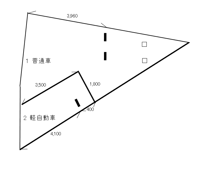 花井第2駐車場の駐車配置図