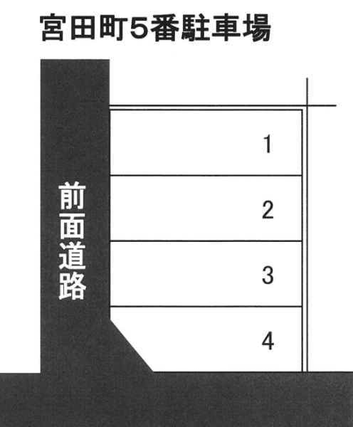 宮田町5番駐車場の駐車配置図