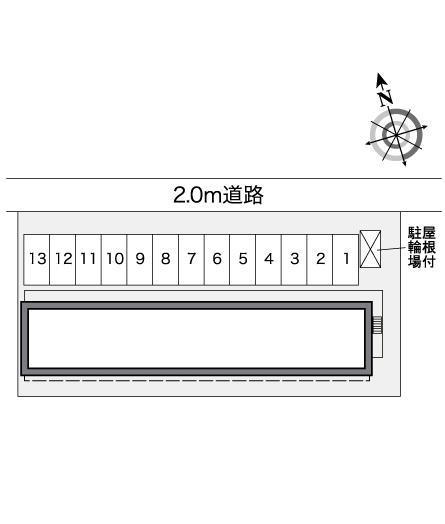 白旗(25845)の駐車配置図