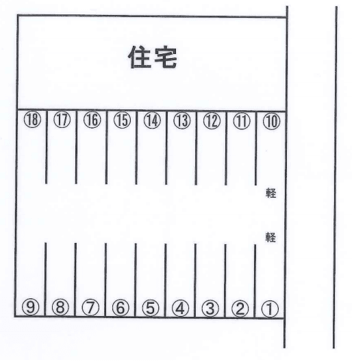 今福駐車場の駐車配置図
