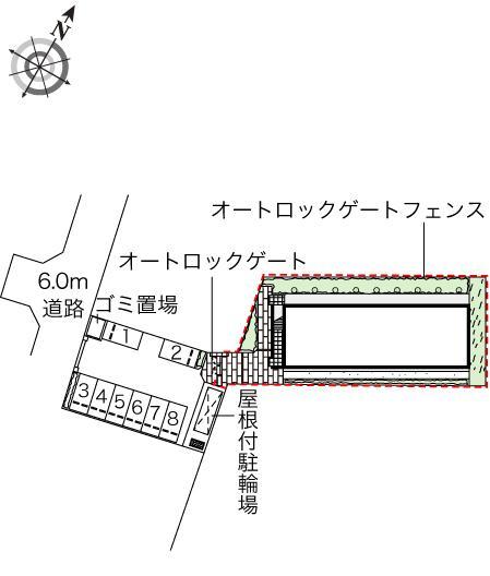 クレストタウンＢ(43376)の駐車配置図