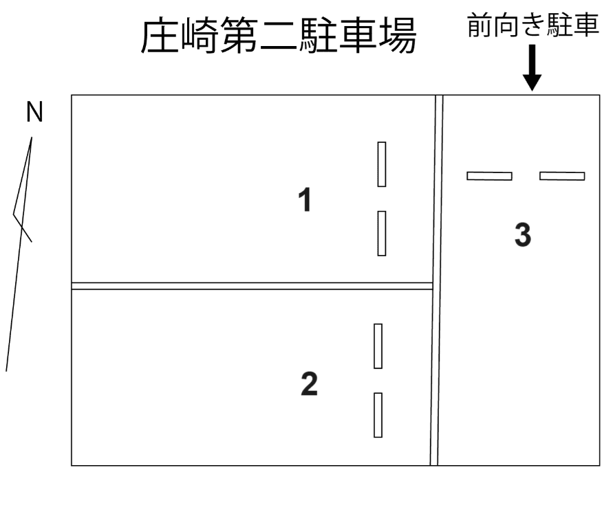 庄崎第二駐車場の駐車配置図