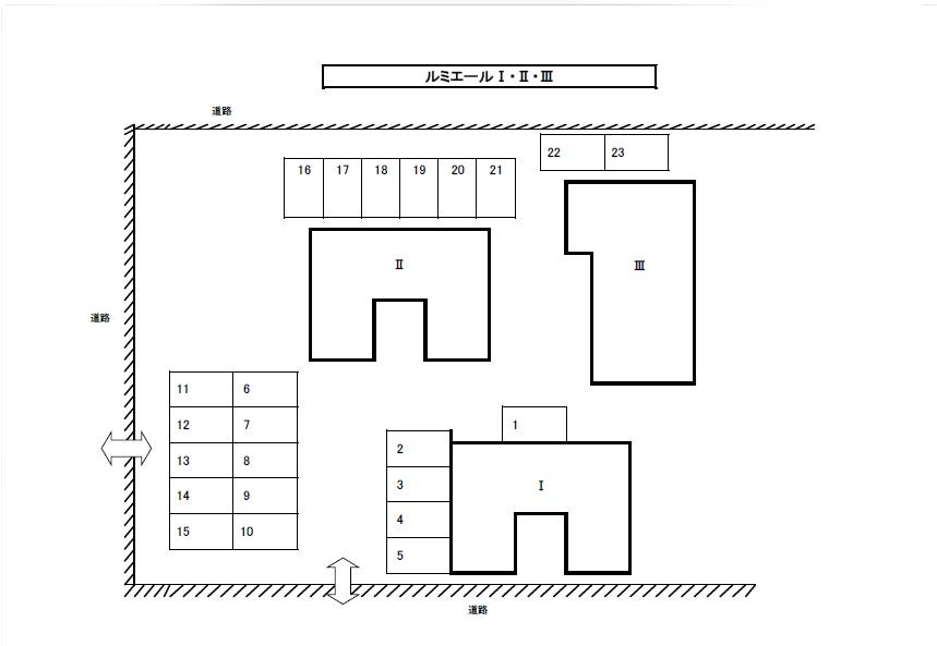 ルミエール（源町）の駐車配置図