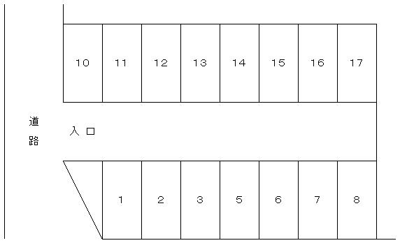 稲毛パーキングの駐車配置図
