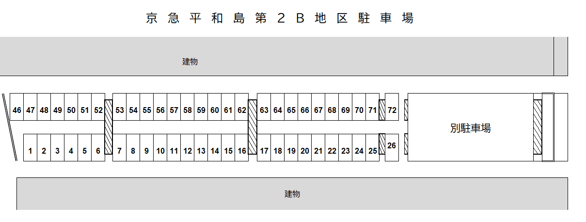 京急平和島第２Ｂ地区の駐車配置図