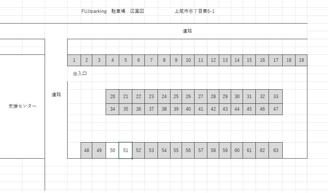 FUJIParkingの駐車配置図