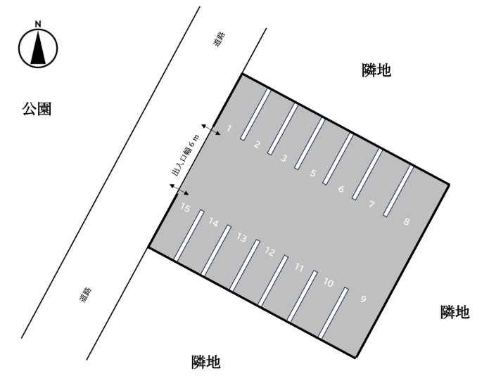 OHKパーキングの駐車配置図