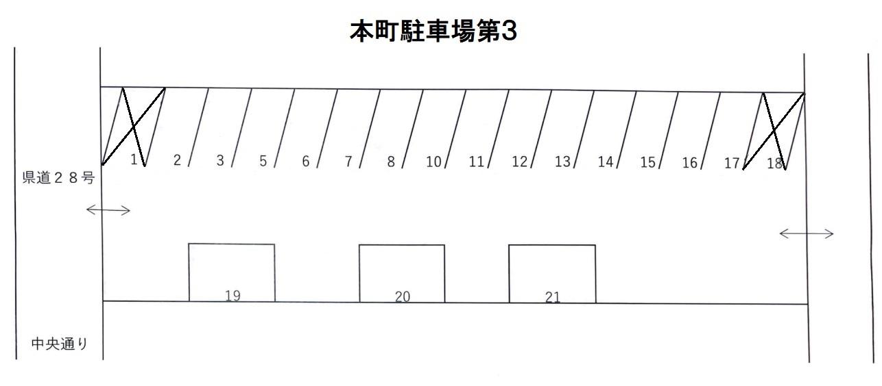 本町駐車場第３の駐車配置図