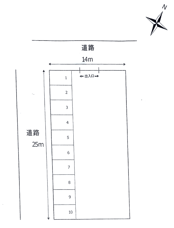 ザ・パーク高松３丁目の駐車配置図