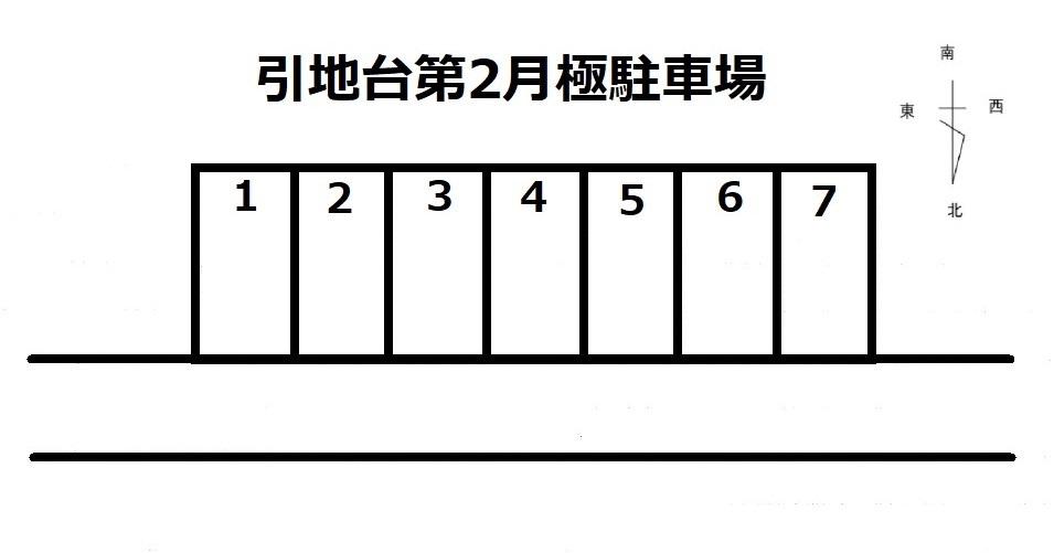 引地台第2月極駐車場の駐車配置図