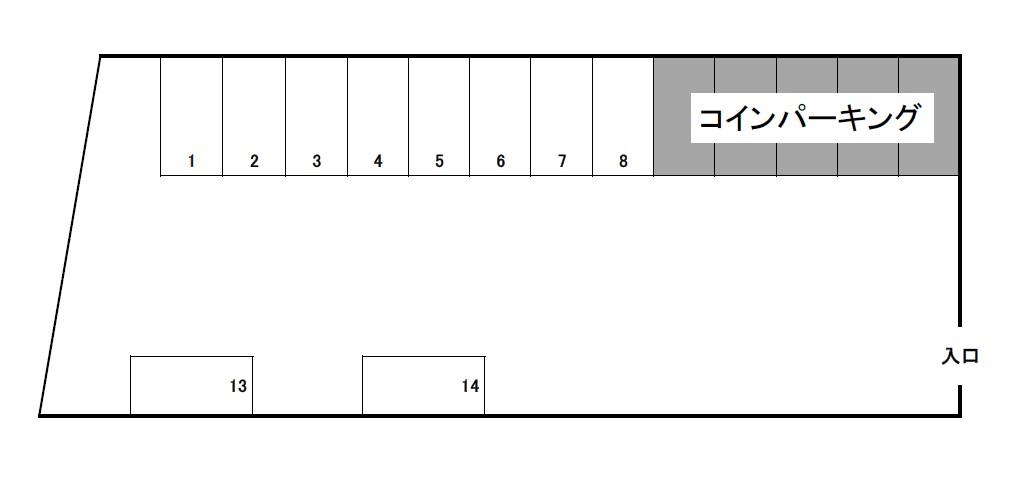 二日市北2丁目パーキングの駐車配置図
