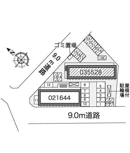 東合川Ⅲ(35528)の駐車配置図
