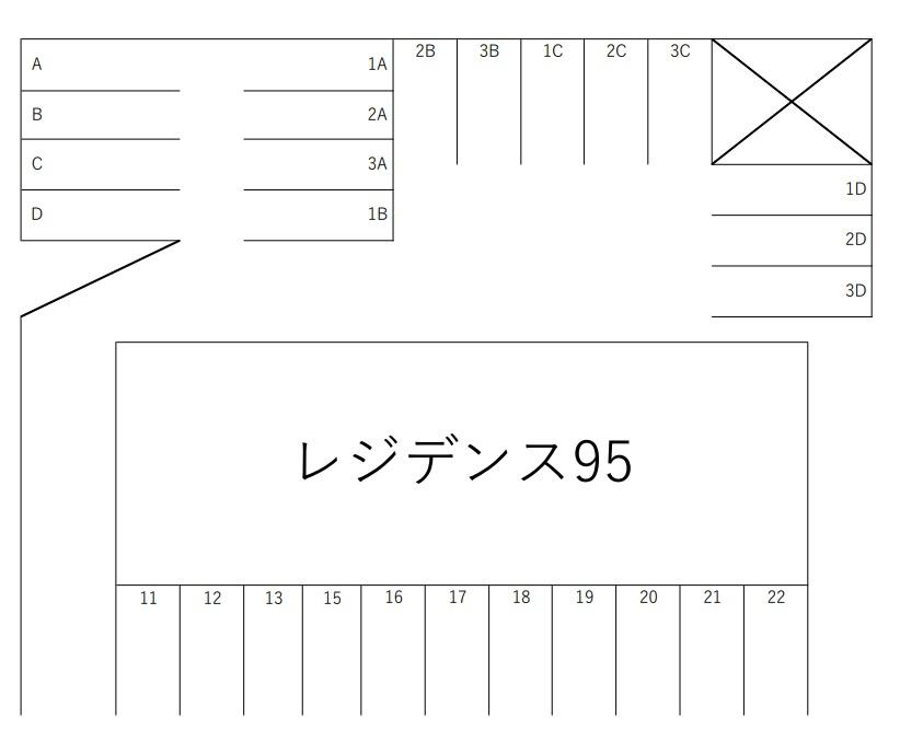 レジデンス95の駐車配置図
