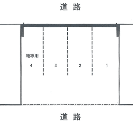 西大沼１丁目パーキングの駐車配置図