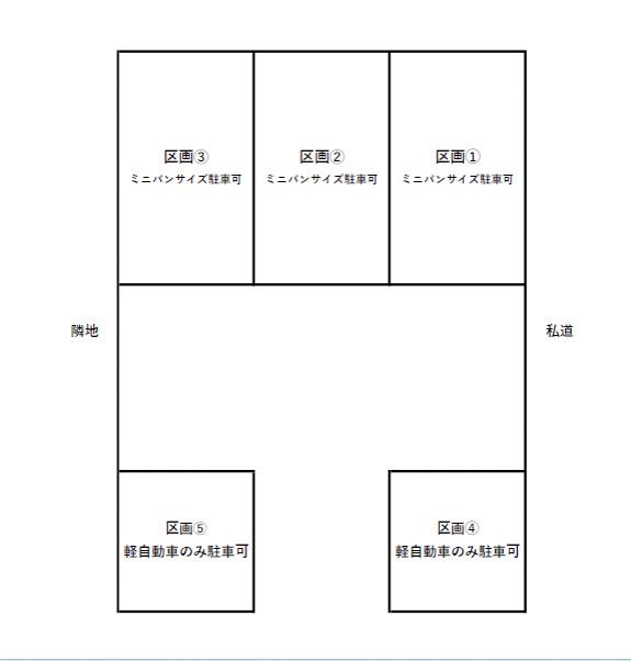 市川市中国分2丁目駐車場の駐車配置図