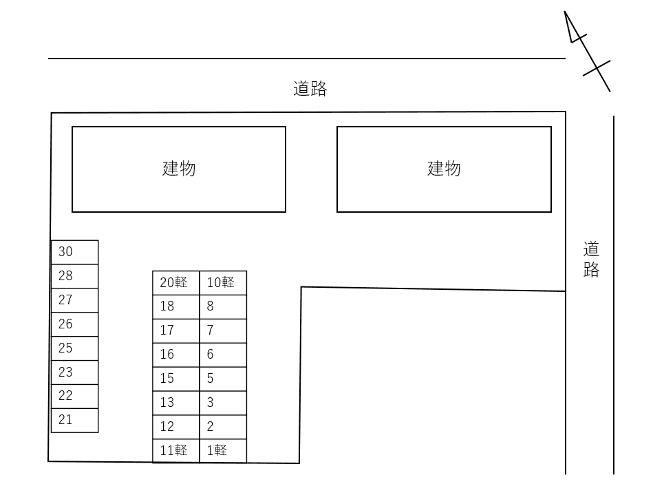 ＭＫ　Ｈｏｕｓｅ　Ａの駐車配置図
