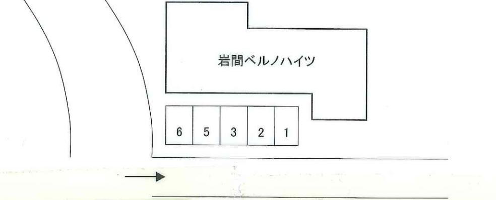 岩間ベルノハイツ駐車場の駐車配置図