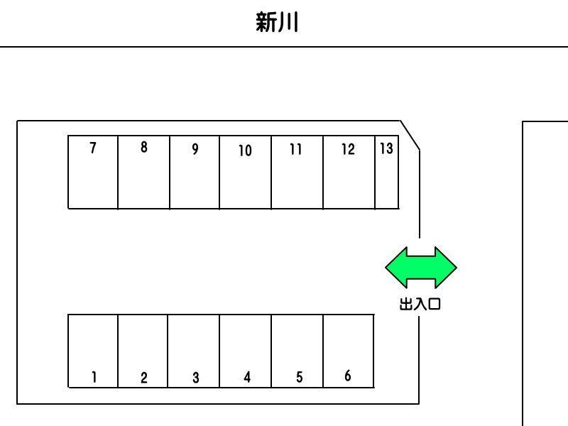 砂川駐車場の駐車配置図
