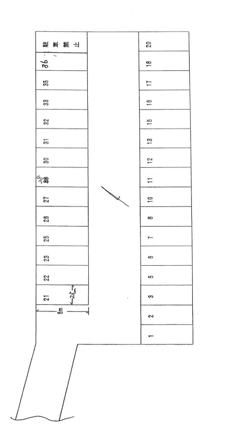 松村敏雄駐車場の駐車配置図