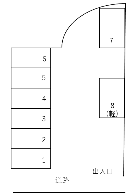 具志駐車場Ⅱ/539の駐車配置図