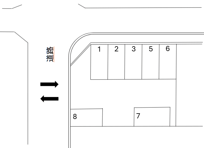 No.10駐車場の駐車配置図