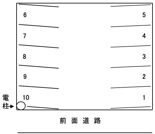 住吉駐車場Bの駐車配置図