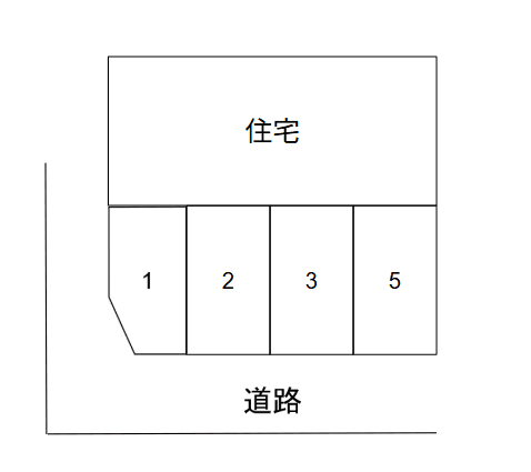 小川大谷田５丁目１１番１１駐車場の駐車配置図