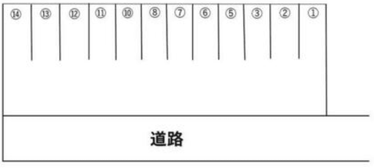 新橋町駐車場の駐車配置図