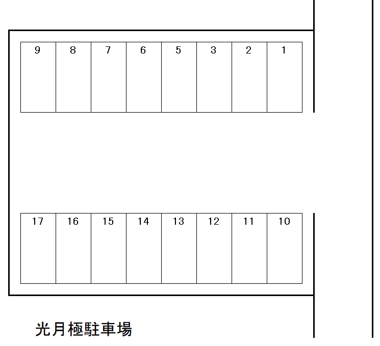 光月極駐車場の駐車配置図