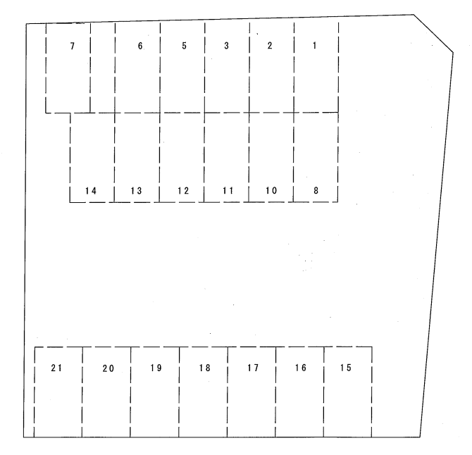 マルトク駐車場の駐車配置図