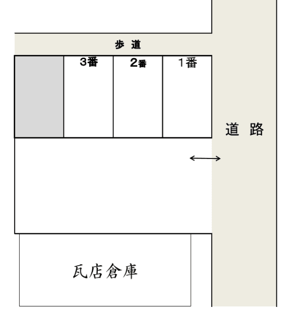 木ノ本パーキングの駐車配置図