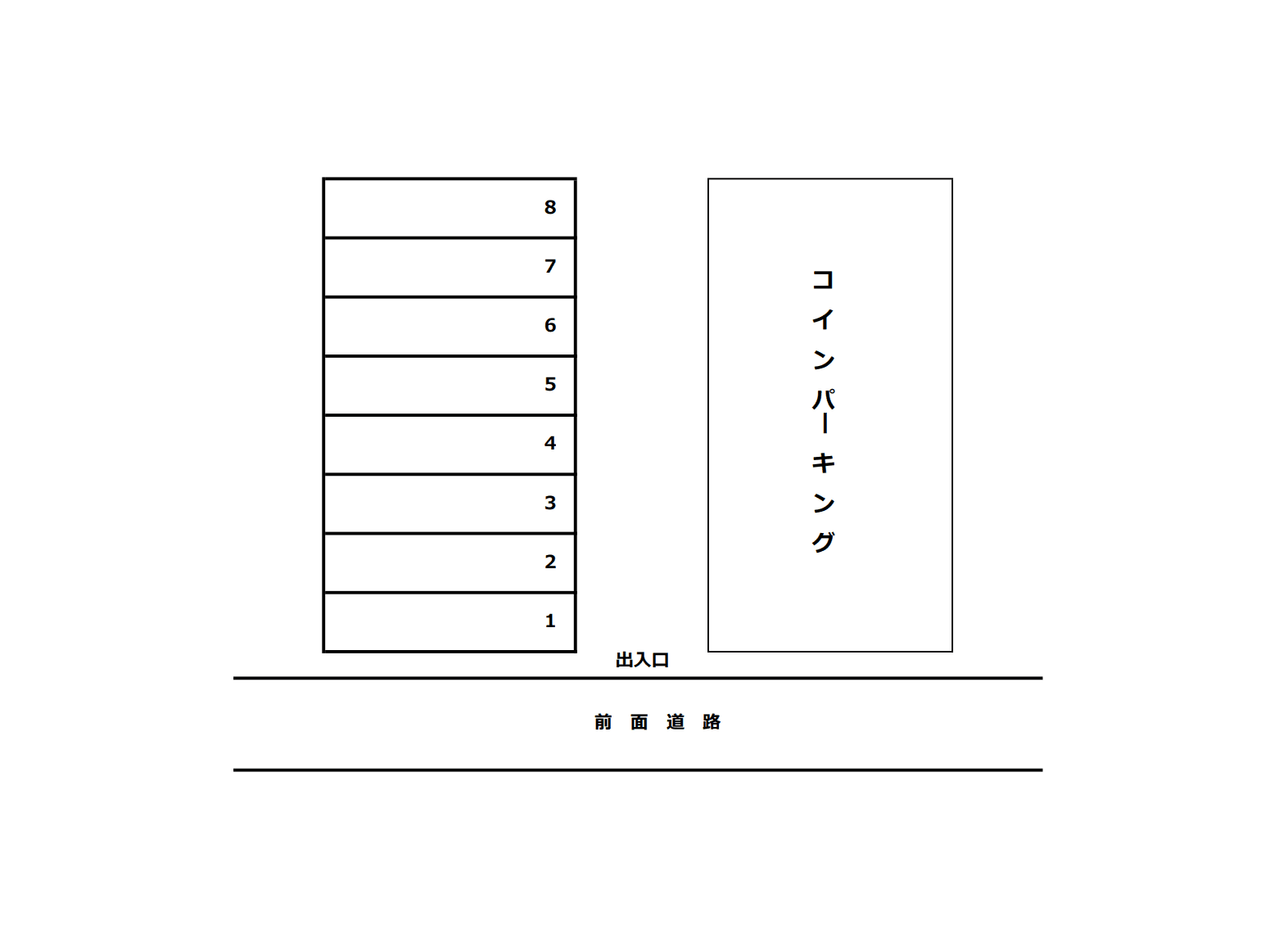 児玉パーキングの駐車配置図