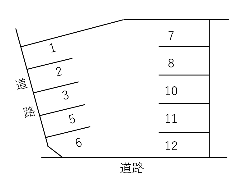 ハタヤパーキングの駐車配置図